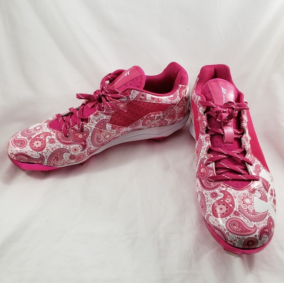 pink baseball shoes